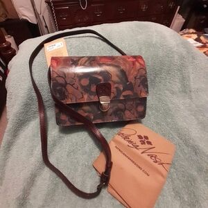Patricia Nash "Laurentina" Leather crossbody Bag. NWT
